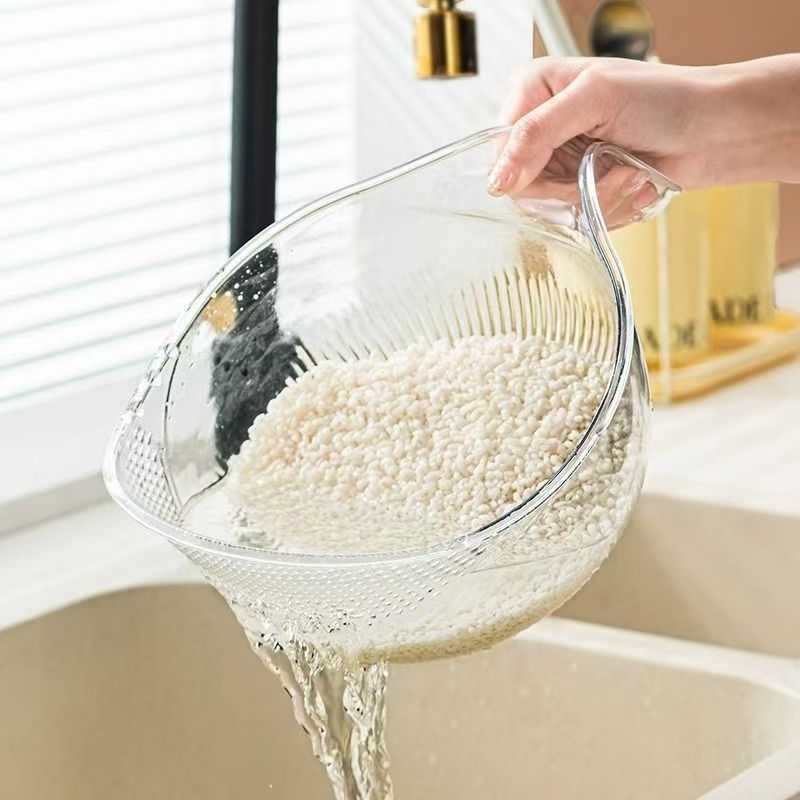 New kitchen rice washing artifact rice washing sieve rice washing basin draining basket household multi-functional washing vegetable washing fruit basin