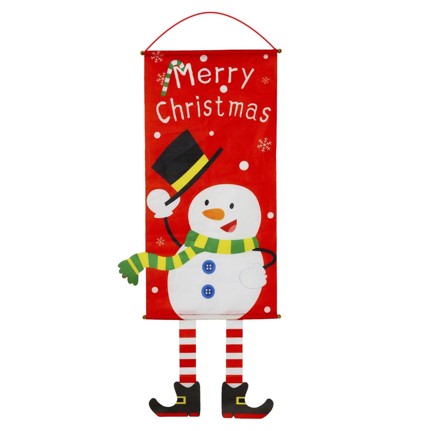 Cross-border classic plaid Christmas flag decoration couplet lantern elf family restaurant KTV shopping mall holiday decoration