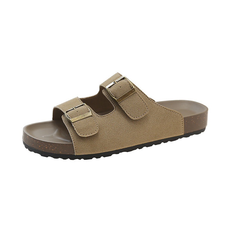 Size 35-43 Plus Women's Shoes, Birkenstocks, Sandals, Women's Summer Wear, Versatile, Slip-on, Flip-Flocs, Soft Soled Beach Shoes