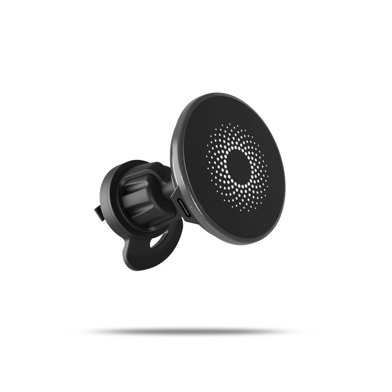 Factory spot car magnetic phone holder wireless charger 15W fast charging with LED touch light wireless charging