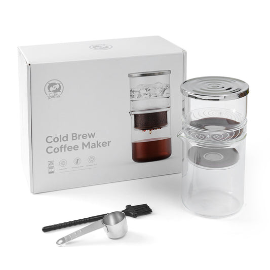iCafilas Coffee Factory Gift Ice Drip Kettle Nordic Style Glass Drip Filter Cold Brew Coffee Maker Set