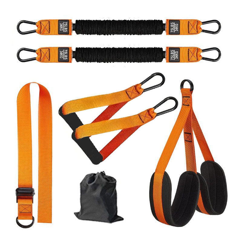 6pcs home user outside the workout pull-up auxiliary pull rope fitness sports horizontal bar pull belt sports equipment