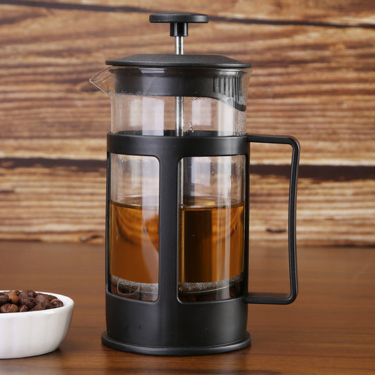 Stainless steel strainer tea maker pour-over coffee pot French press plastic heat-resistant high borosilicate French press