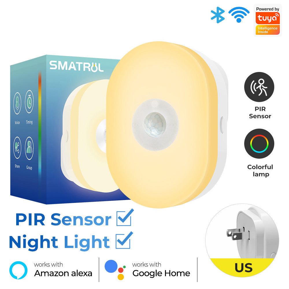Tuya smart home Wifi night light infrared human body sensing sensing night light APP remote control voice timing