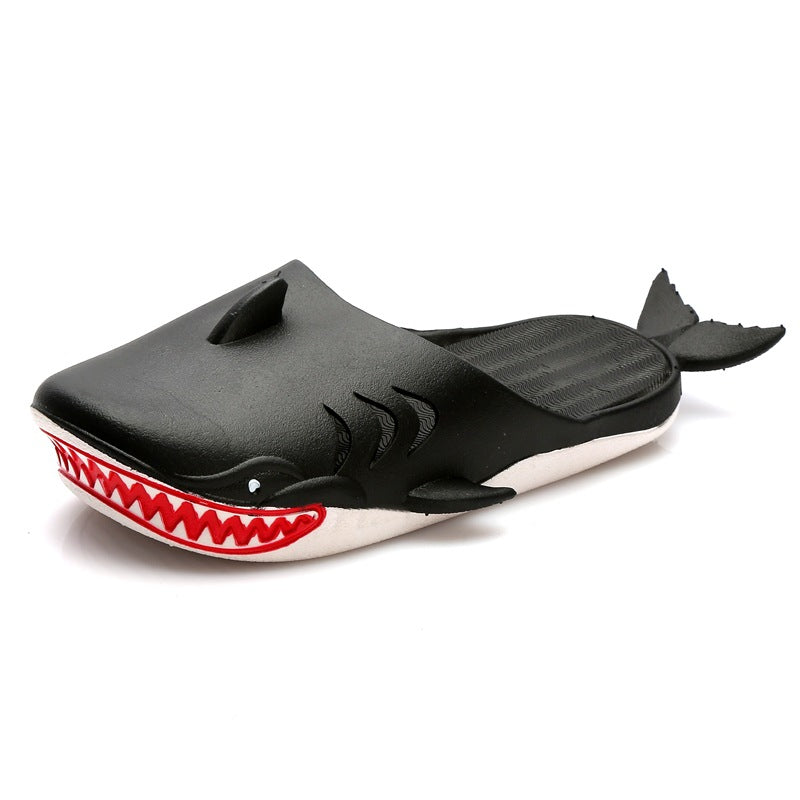 Creative funny children's shark Baotou slippers cute indoor and outdoor non-slip cartoon slippers boys and girls hole shoes