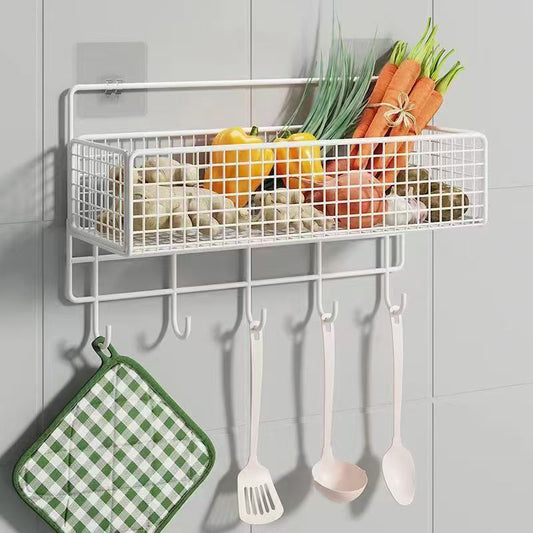 Daily necessities, kitchen, bathroom, toilet, living room, dormitory, wall hanging, no perforation, shelves, storage, hanging baskets, nails