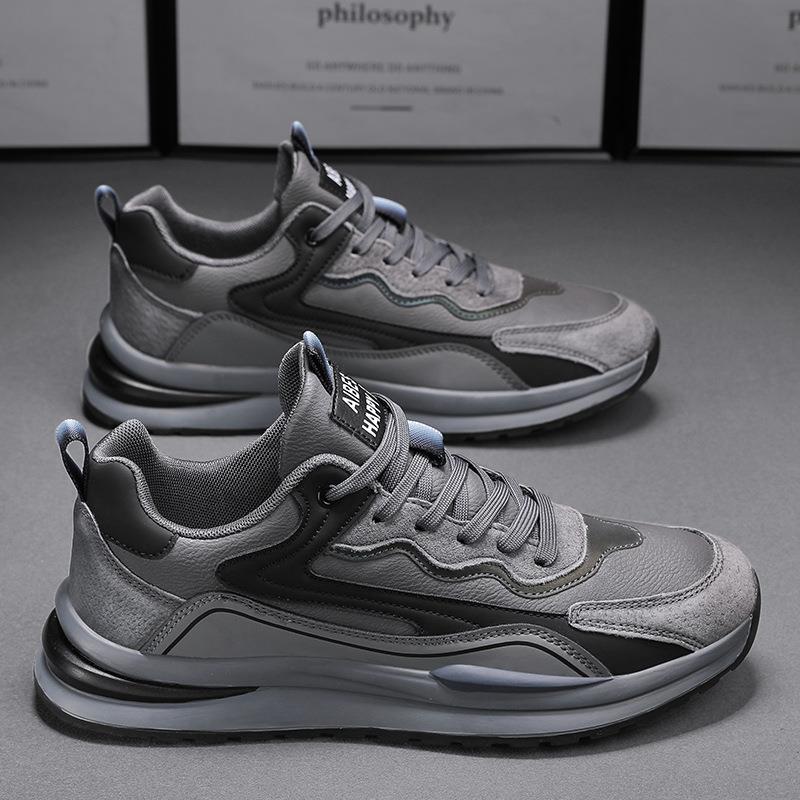 Sports men's shoes autumn 2025 new spring and autumn leather waterproof, non-slip and wear-resistant for work and leisure work