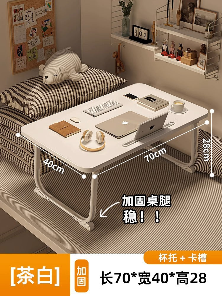 Foldable bed, desk, computer desk, dormitory artifact, student study desk, sitting floor, small table, new small table