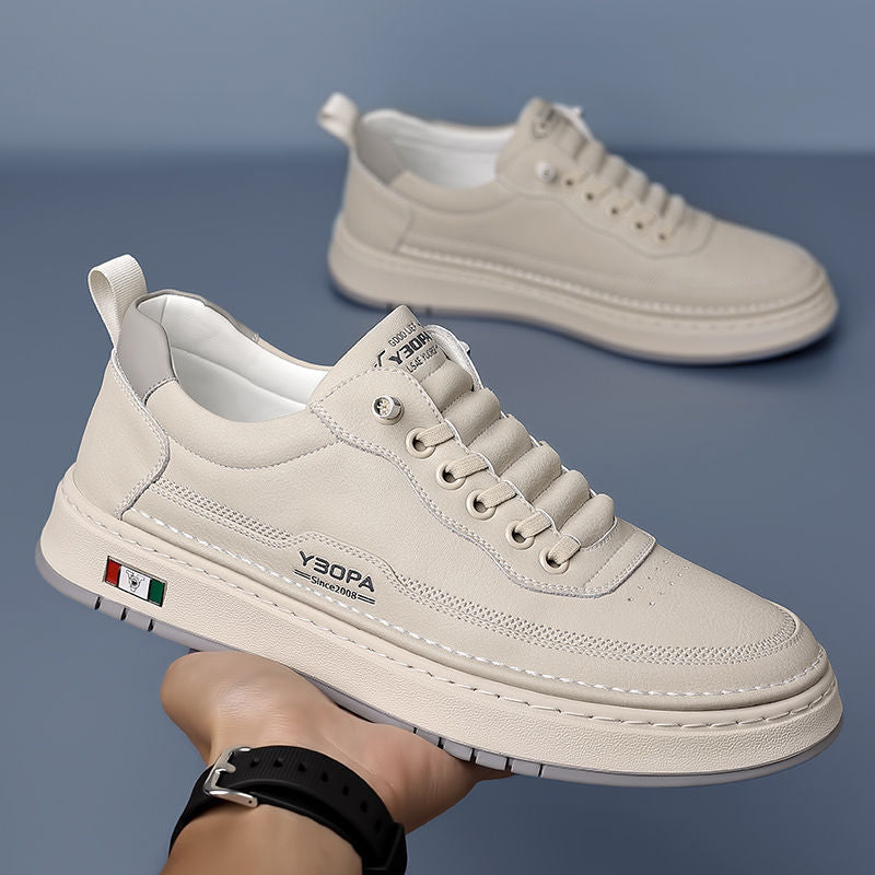 Small white shoes new men's business casual leather shoes men's handmade online plus size 48 youth versatile shoes 7088