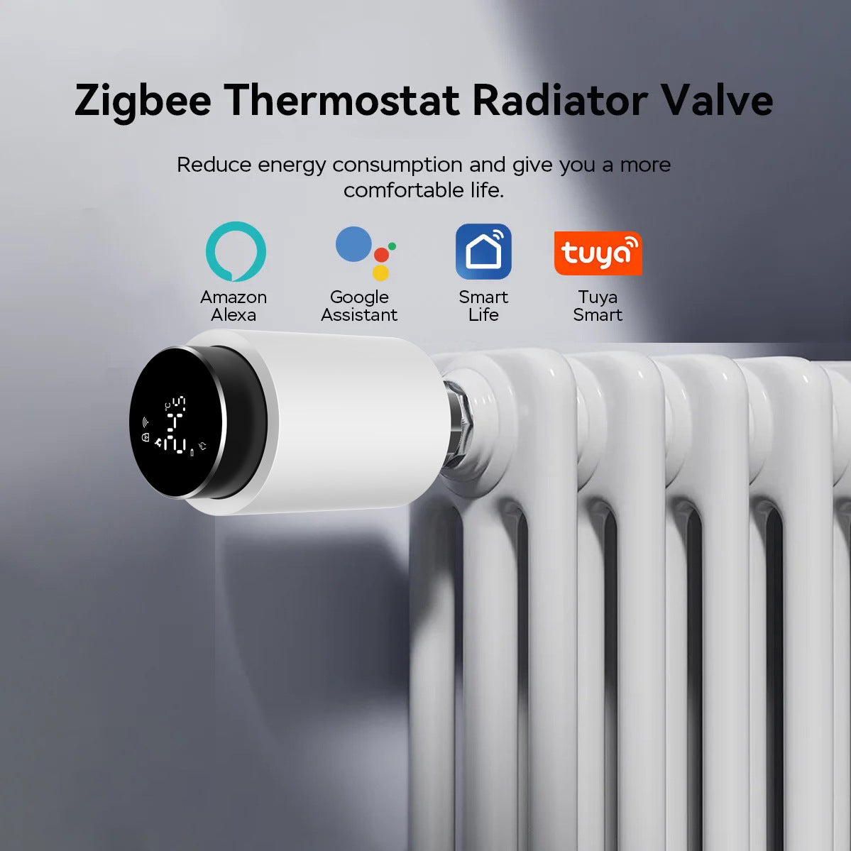 ZigBee Smart Radiator Valve Smart Home APP Control Smart Thermostat Valve Radiator Thermostat Constant Temperature