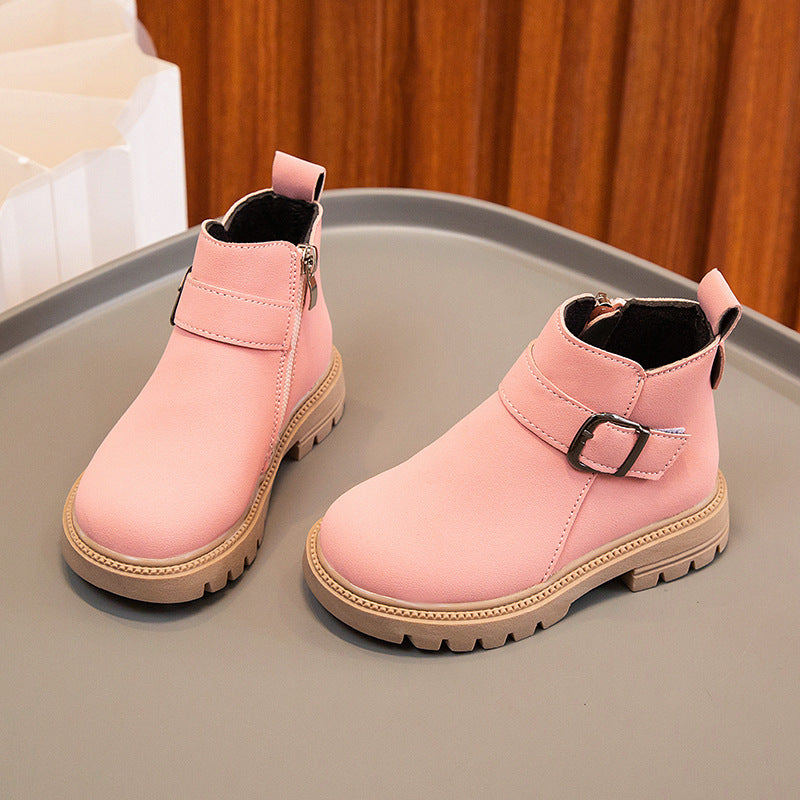 Girls' cotton boots 2026 new winter boys' boots soft-soled comfort shoes children's boots fleece cotton boots for middle and adult children