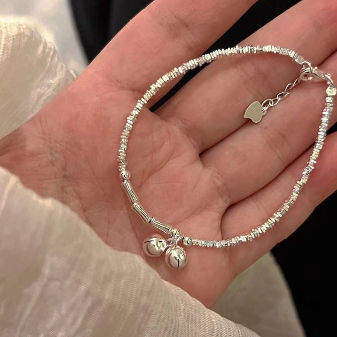 Irregular broken silver bell bracelet fresh fashion niche personality high-end anklets summer new wholesale