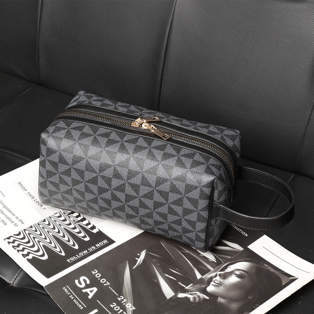 Cross-border popular grab bags, men's clutch bags, lightweight portable storage bags, casual printed hand-held toiletry bags