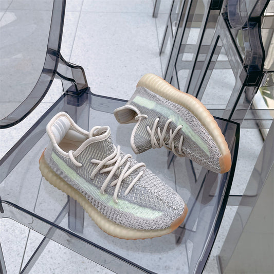 Coconut 350 Men's Shoes Summer High Edition Pure White Putian Really Burst Ice Blue Starry Breathable Casual Sports Women's Shoes