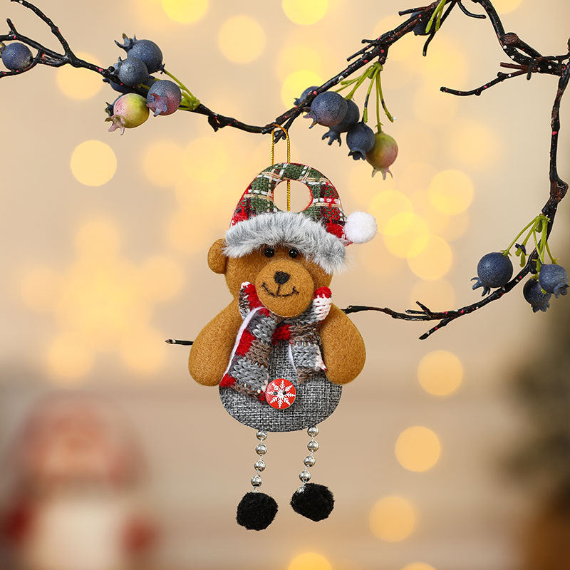 Cross-border new Christmas decoration supplies for the elderly small pendant Christmas tree accessories fabric small ornament gifts