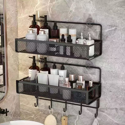 Toilet rack free punch bathroom wall hanging hand wash basin wall storage artifact toilet supplies Daquan