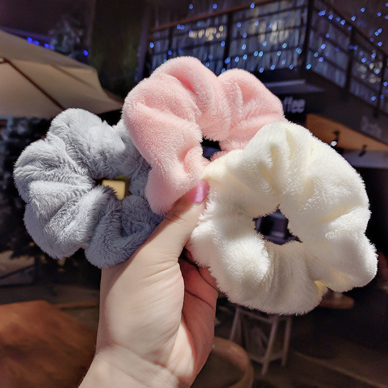Plush hair ring large intestine ring fairy autumn and winter new ins sweet head rope female simple and versatile girl headwear hair rope