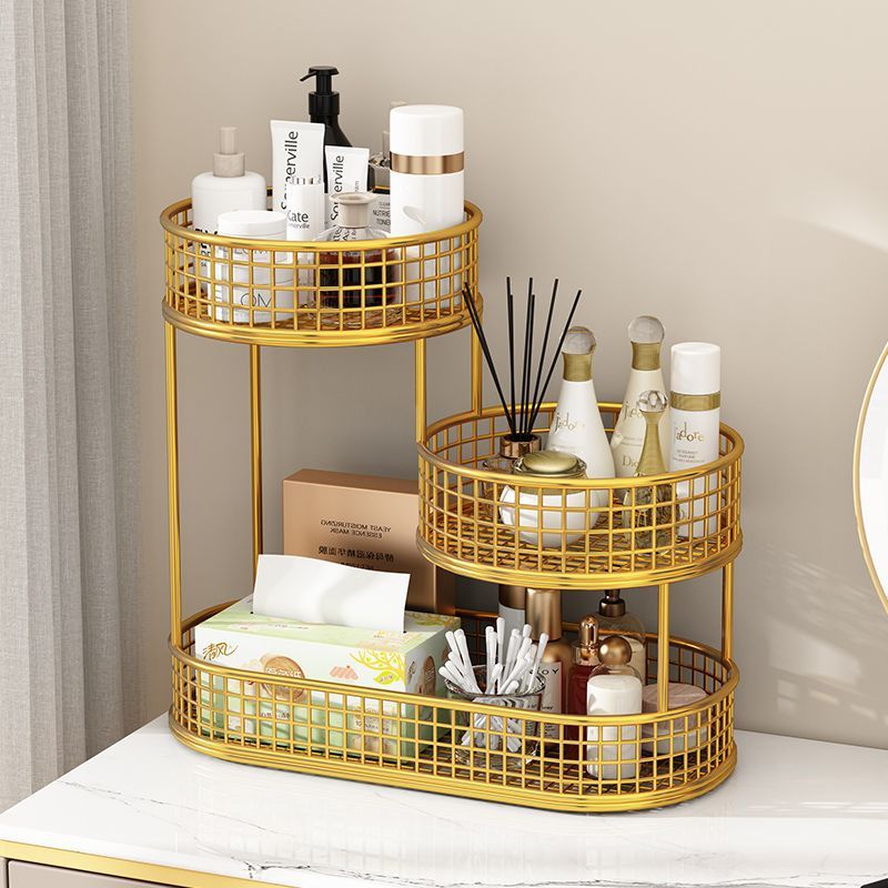 Cosmetics storage shelves, women's skincare product shelves, desktop storage, wrought iron bathroom toiletries, organizing shelves