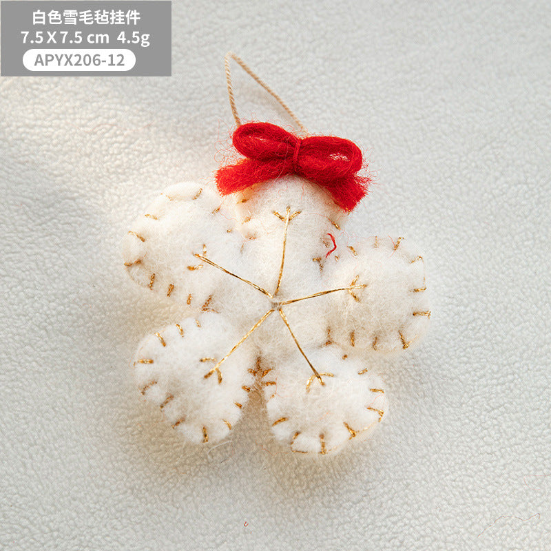 Christmas Decorations Creative Christmas Tree Cartoon Elk Felt Pendant DIY Material Doll Christmas Gifts