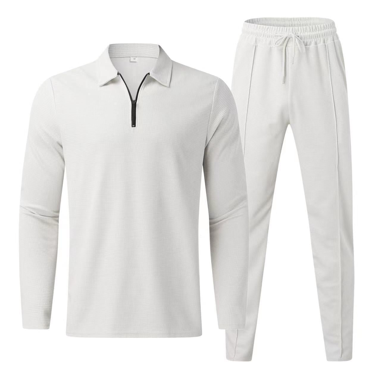 Wish Independent Station Cross-border Europe and the United States Amazon European size long sleeve trousers two-piece set athleisure men's suit