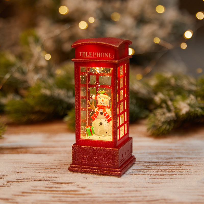 Christmas decoration wind lantern crystal light Santa Claus Christmas party decoration Christmas ornament Christmas gift