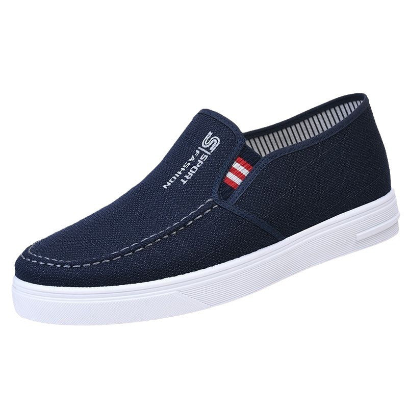 2024 Men's Shoes Spring Casual Shoes New Lightweight and Breathable Versatile Canvas Shoes Men's One-Foot Old Beijing Cloth Shoes