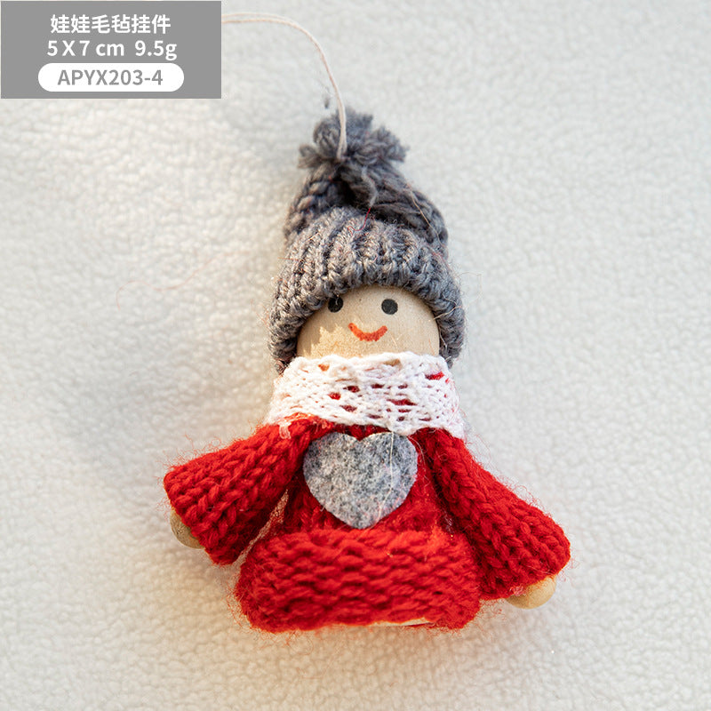 Christmas Decorations Creative Christmas Tree Cartoon Elk Felt Pendant DIY Material Doll Christmas Gifts