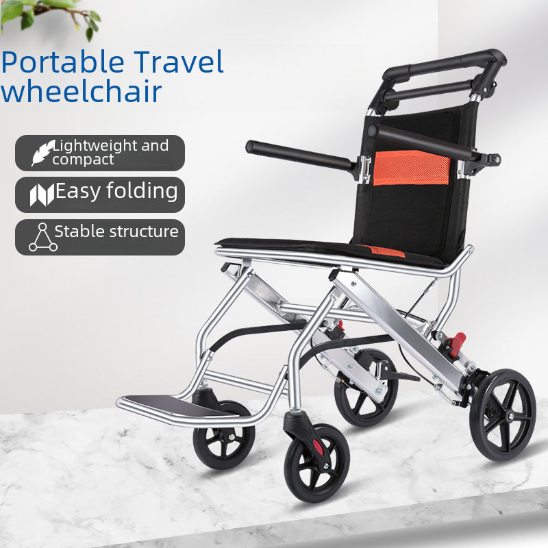 Yade wheelchair folding lightweight small ultra-light portable small travel simple wheelchair scooter for the disabled