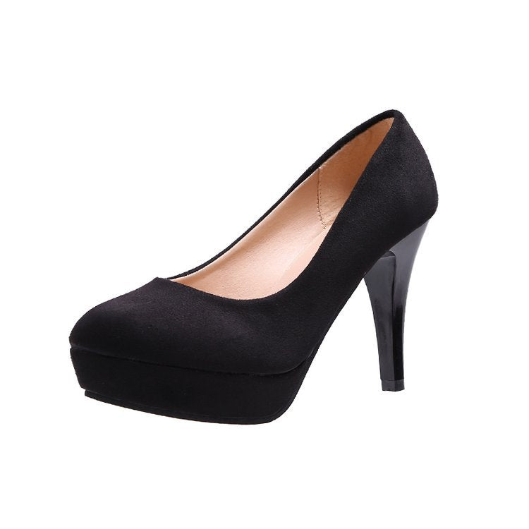 European and American fashion high heels sexy four seasons this year new patent leather round toe cover stiletto women's single shoes manufacturers wholesale