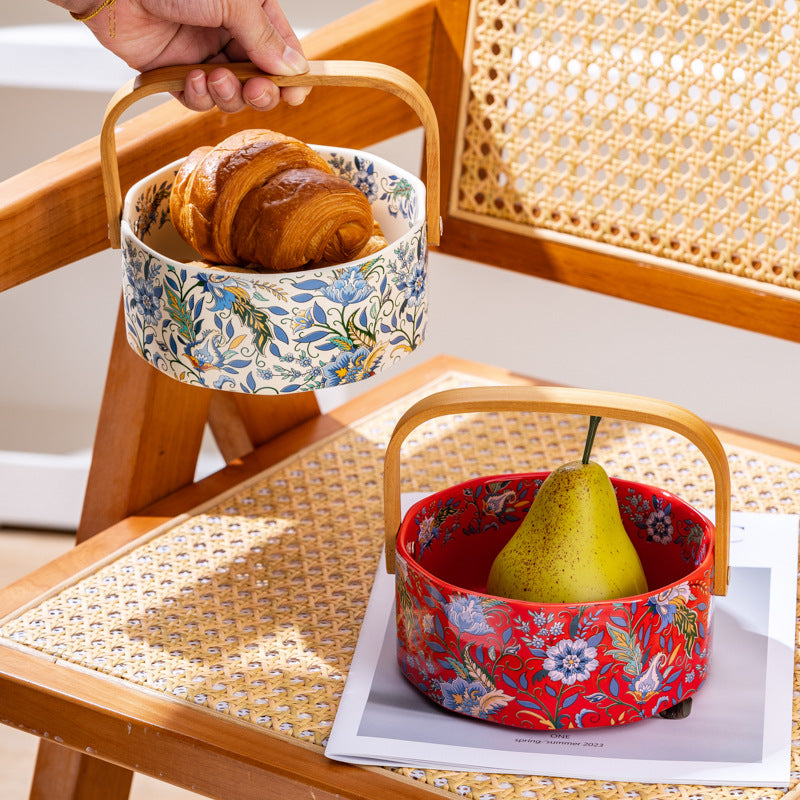 High-end designer iris fruit plate, New Year's high-value living room, coffee table, household fruit basket, tableware, snack plating