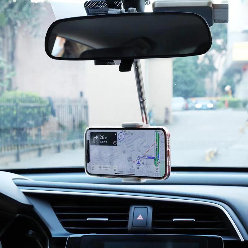 Cross-border car rearview mirror mobile phone holder Multi-functional interior supplies car navigation mobile phone holder
