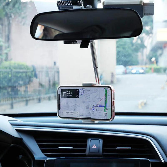 Cross-border car rearview mirror mobile phone holder Multi-functional interior supplies car navigation mobile phone holder