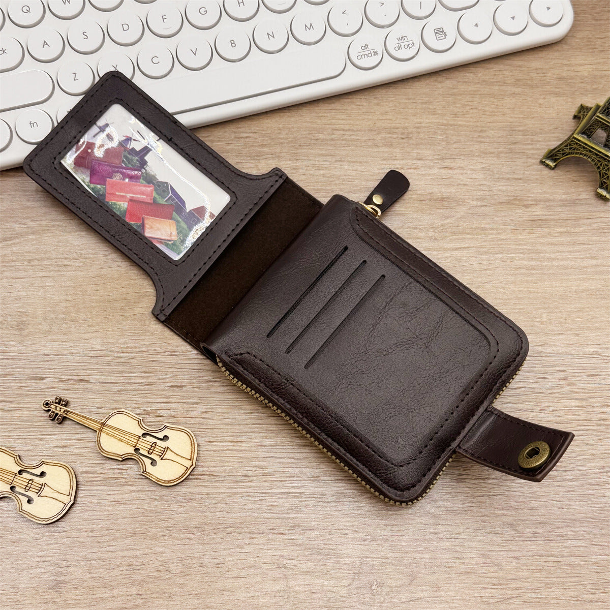 Cross-border hot selling retro men's wallet change storage Amazon explosive spot large capacity short zipper wallet