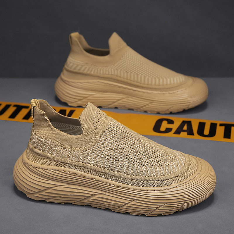 Men's Shoes 2025 Spring New Sneakers Flying Woven Breathable Board Shoes Casual Men's Shoes Autumn Men's Work Shoes Cloth Shoes