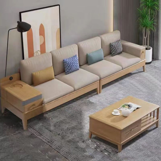 Solid wood sofa