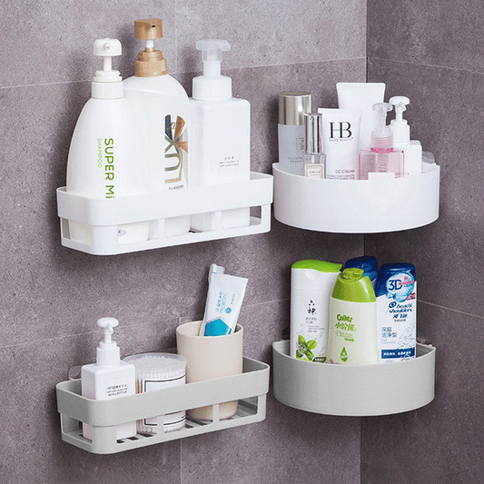 Bathroom wall-mounted shelf free punching seamless wall suction toilet storage shelf toilet toilet storage rack
