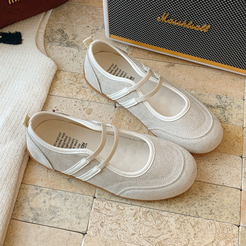 Flat Silver Ballet Style Mary Jane Single Shoes Women's Shoes Spring Summer 2025 New Soft Sole Slip-On Casual Shoes