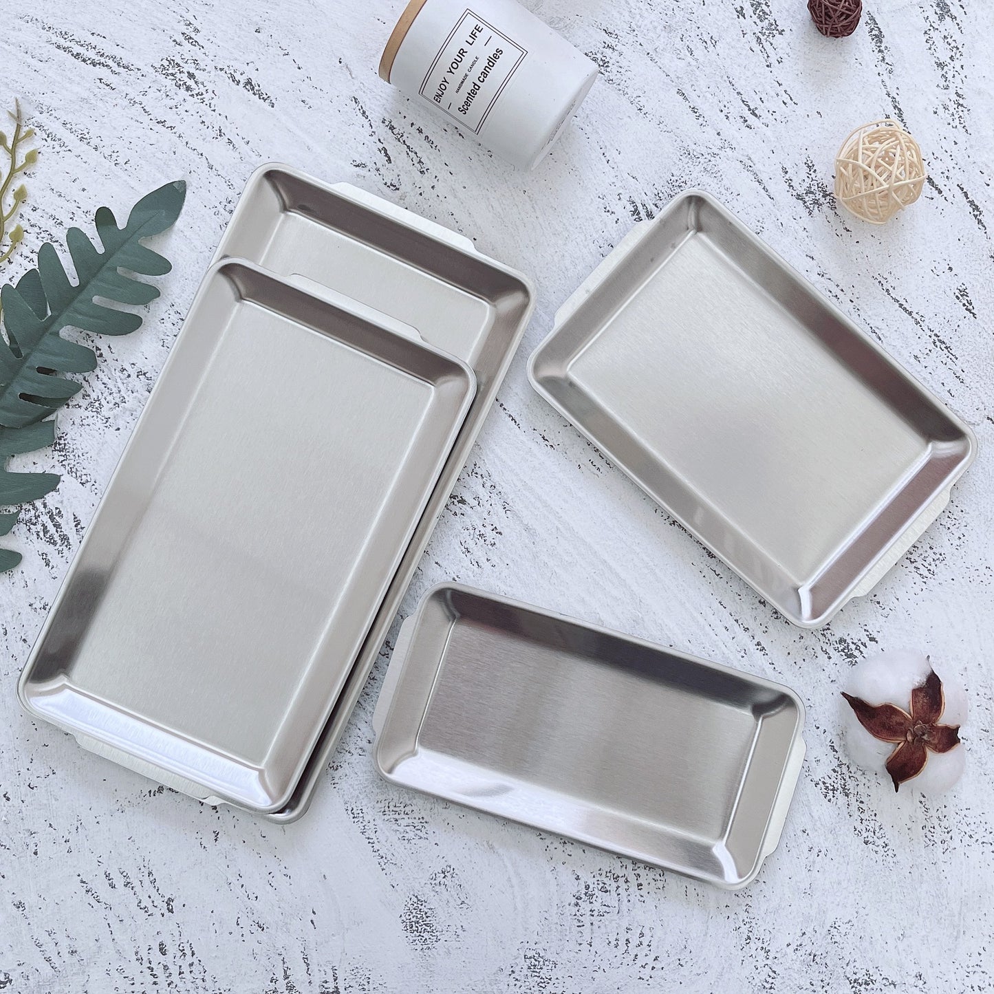 304 stainless steel rectangular plate home barbecue plate barbecue plate fruit plate beef plate sushi plate dish tray