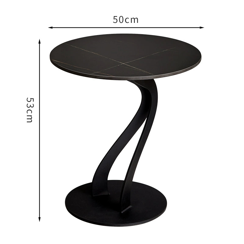 Italian light luxury corner table sofa side table creative rock slab side table balcony small round table casual simple coffee table bed sideboard