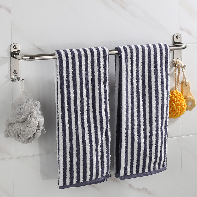 Bath towel rack 304 stainless steel towel rack bathroom free punch towel rail, toilet shelf, kitchen hanging single rod