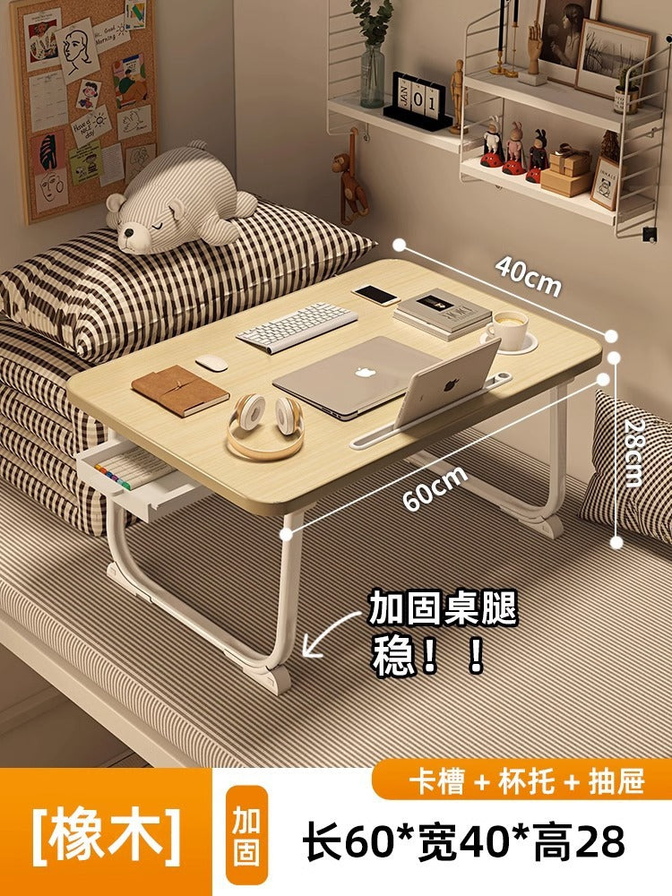 Foldable bed, desk, computer desk, dormitory artifact, student study desk, sitting floor, small table, new small table