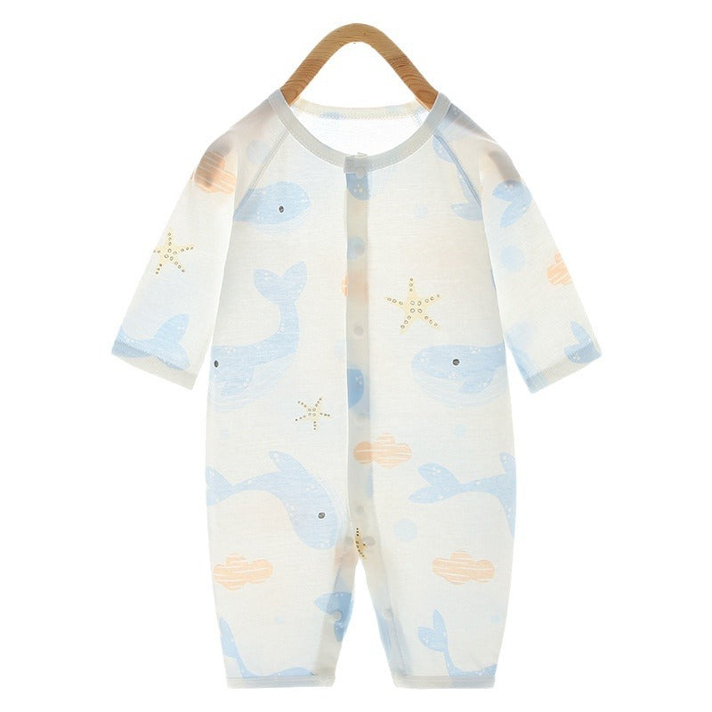 Baby clothes class A cotton summer baby onesies, baby thin pajamas, Anyang baby and children's clothes, one piece of delivery