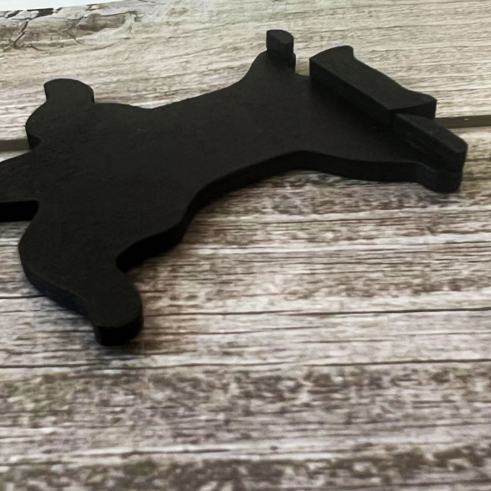 New cute door frame decoration wooden crafts Farm hanging black cat silhouette home door picture frame decoration