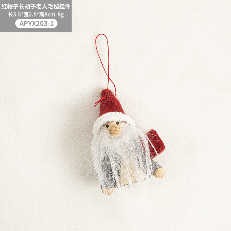 Christmas Decorations Creative Christmas Tree Cartoon Elk Felt Pendant DIY Material Doll Christmas Gifts