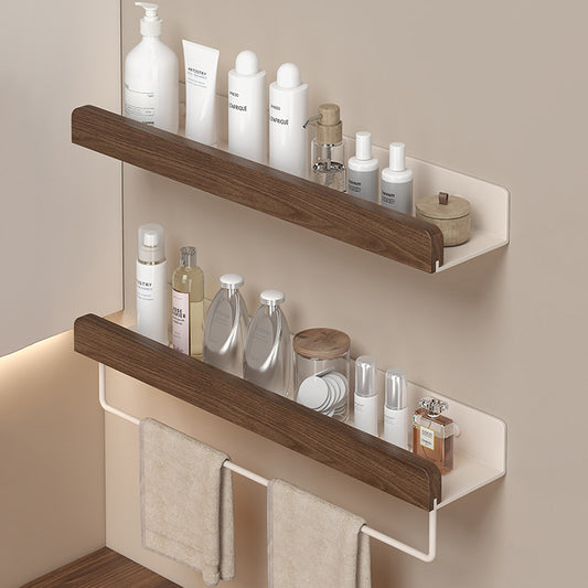 Walnut bathroom shelf cream white bathroom toilet washbasin toilet toilet punching-free storage rack