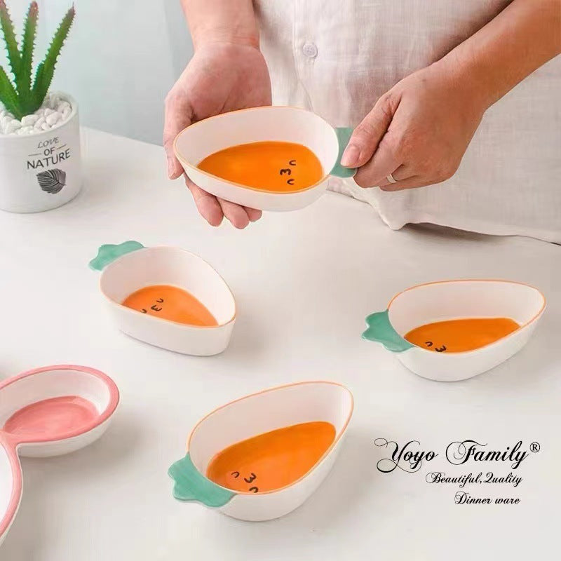 Children's Dinner Plate Creative Rabbit Cute Cartoon Baby Tableware Featured Internet Celebrity Plate Household Compartment Dish Deep Dish