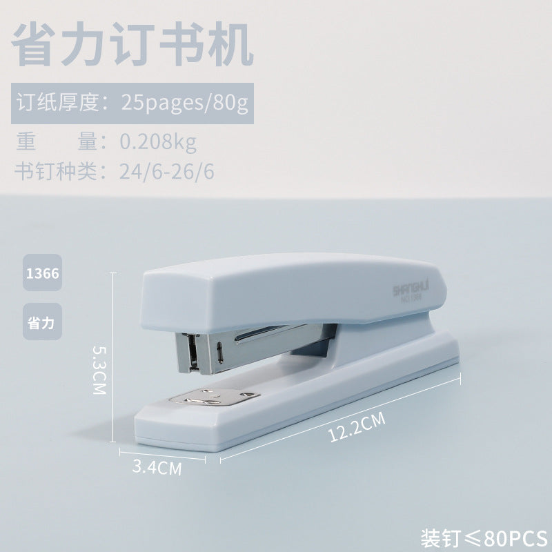 Shanghui 1366 macaron color stapler for students office small binding supplies portable medium stapler