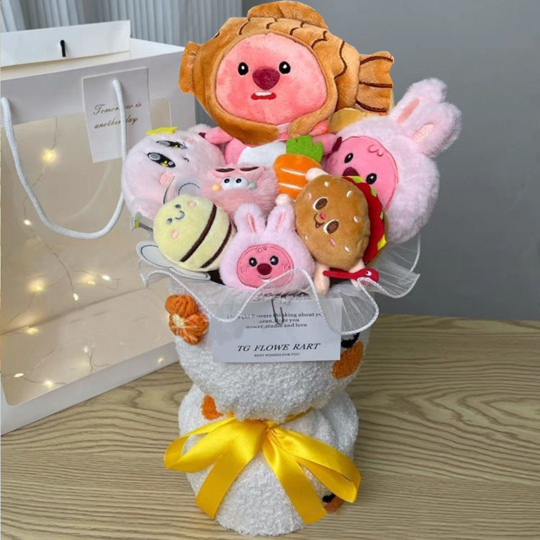 Christmas gifts kulomi dolls cartoon bouquet dolls forever peanut birthday gifts for girls friends and girlfriends