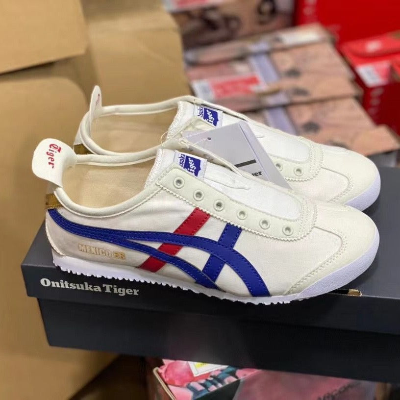 Summer Tiger men's and women's shoes, Onitsuka tiger canvas shoes, slip-ons, breathable couple slip-on athleisure shoes