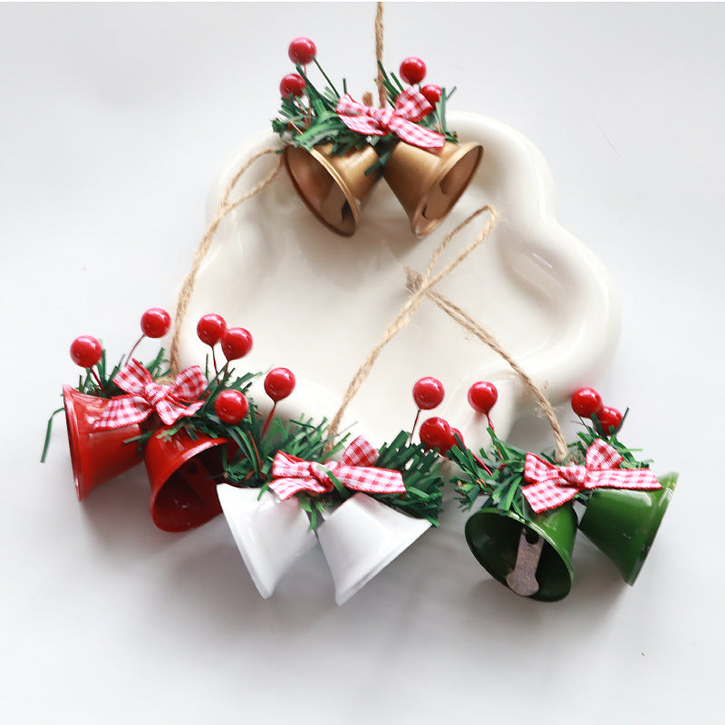 Christmas Day Decorations: Lacquer, Trumpet, Bell Pendant, Twine, Red Fruit Accessories, Window Decoration, Wrought Iron Christmas Bells